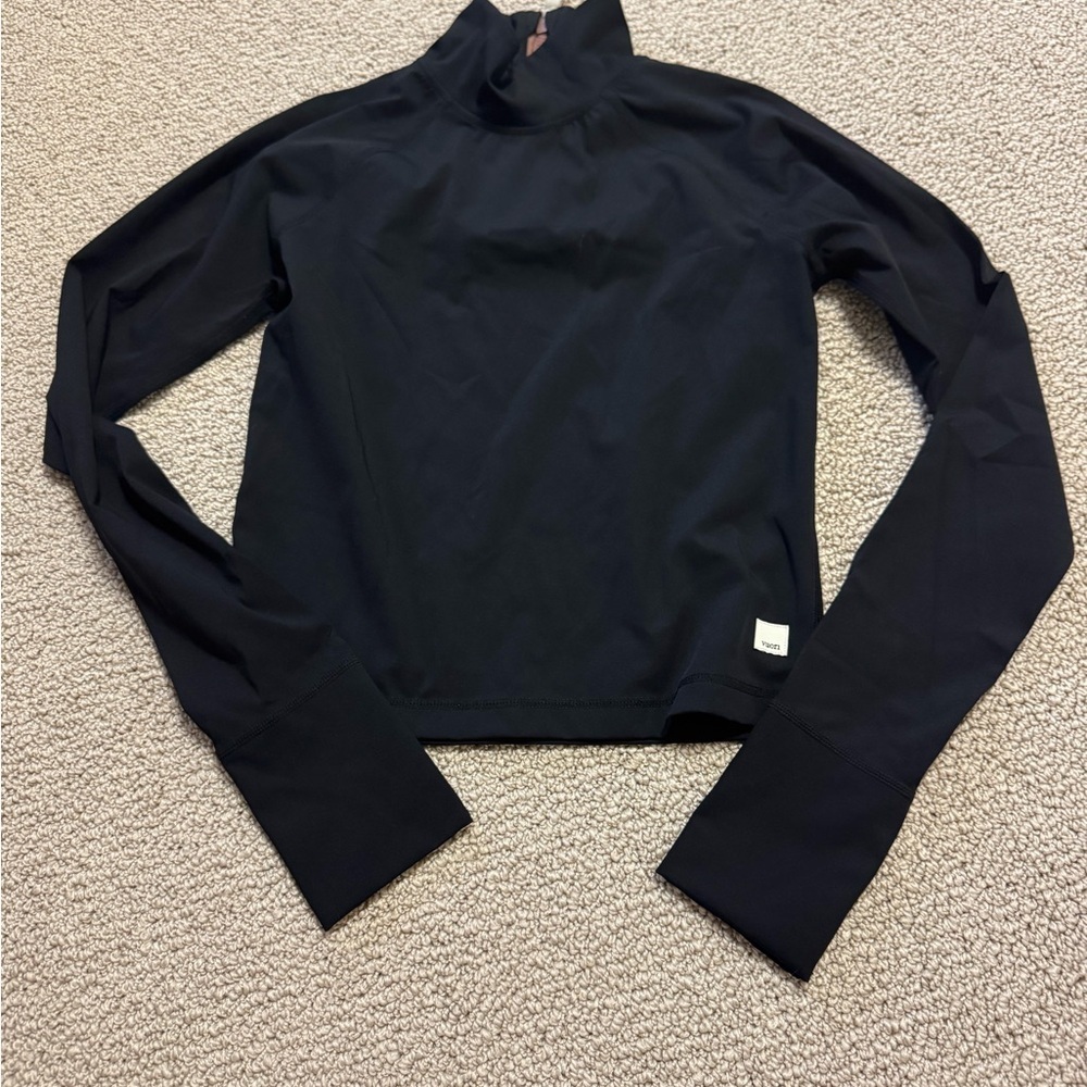 Vuori Black Fitted Long Sleeve Swim Coverup